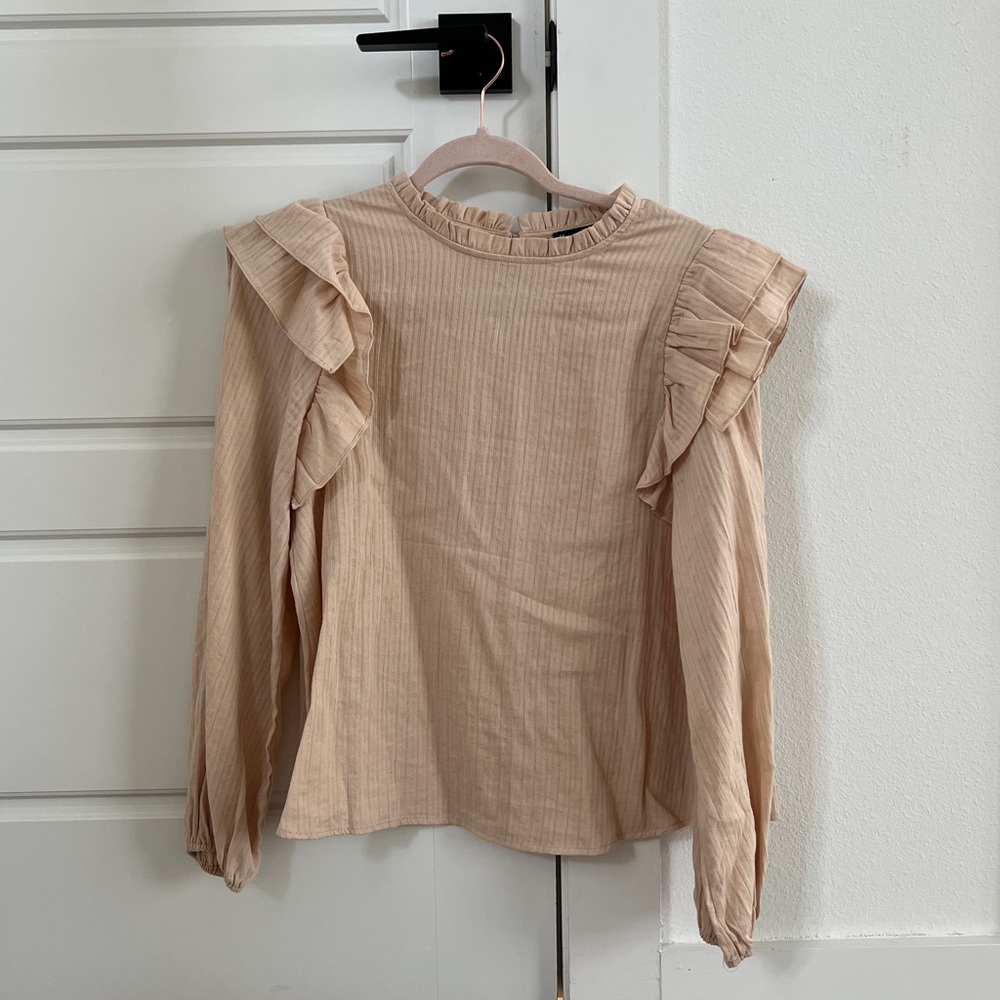 Ruffle Sleeve Blouse
